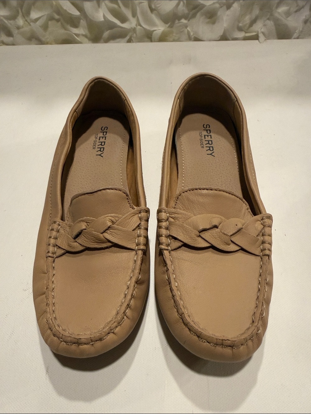 Sperry Women’s Braided Moccasin Loafers - Beige Tan